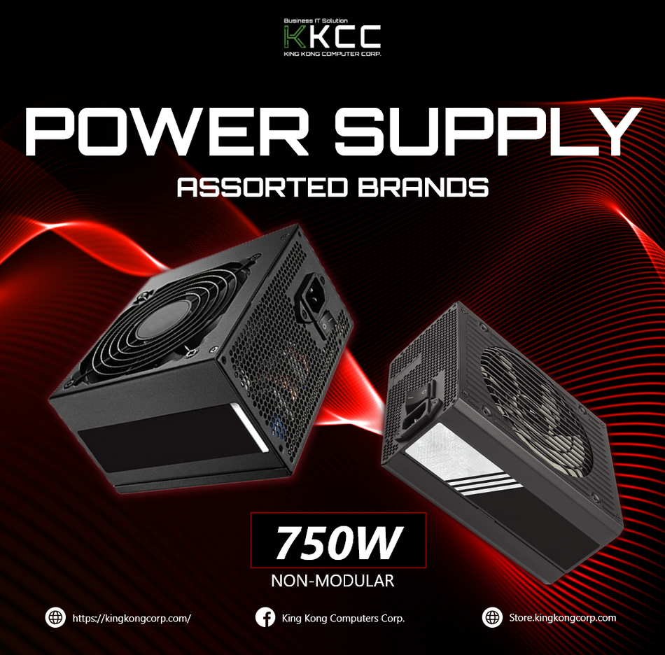 750W POWER SUPPLY | NON-MODULAR | ASSORTED BRANDS (SLIGHTLY USED)