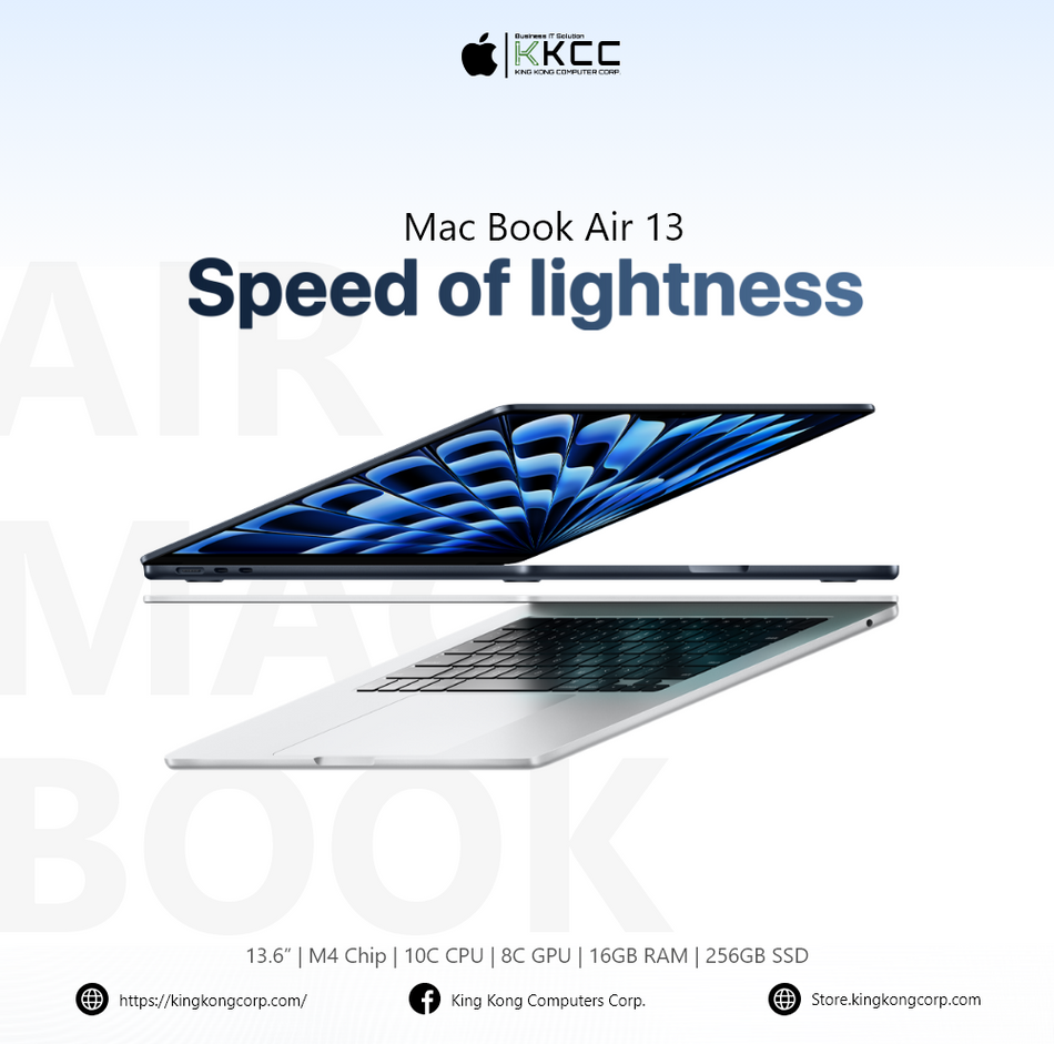 MACBOOK AIR 13 | 13.6" | M4 CHIP | 10-CORE CPU | 8-CORE GPU | 16GB RAM | 256GB SSD (BRANDNEW)