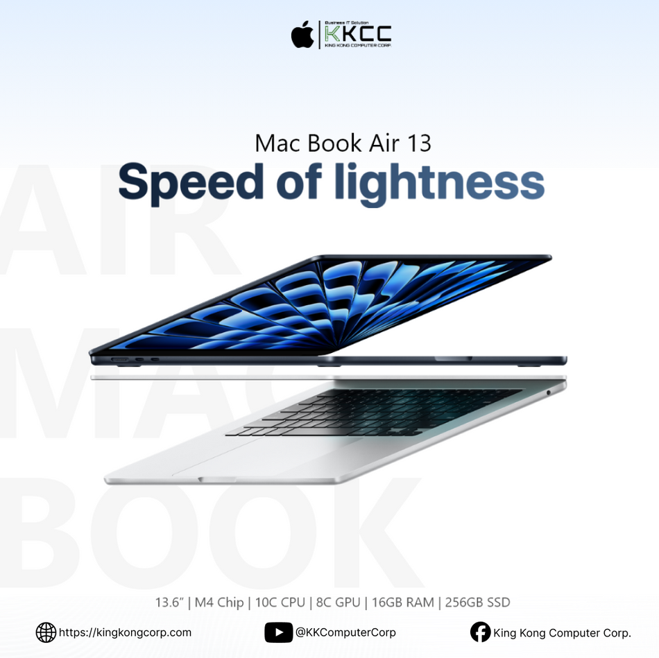 MACBOOK AIR 13 | 13.6" | M4 CHIP | 10-CORE CPU | 8-CORE GPU | 16GB RAM | 256GB SSD (BRANDNEW)