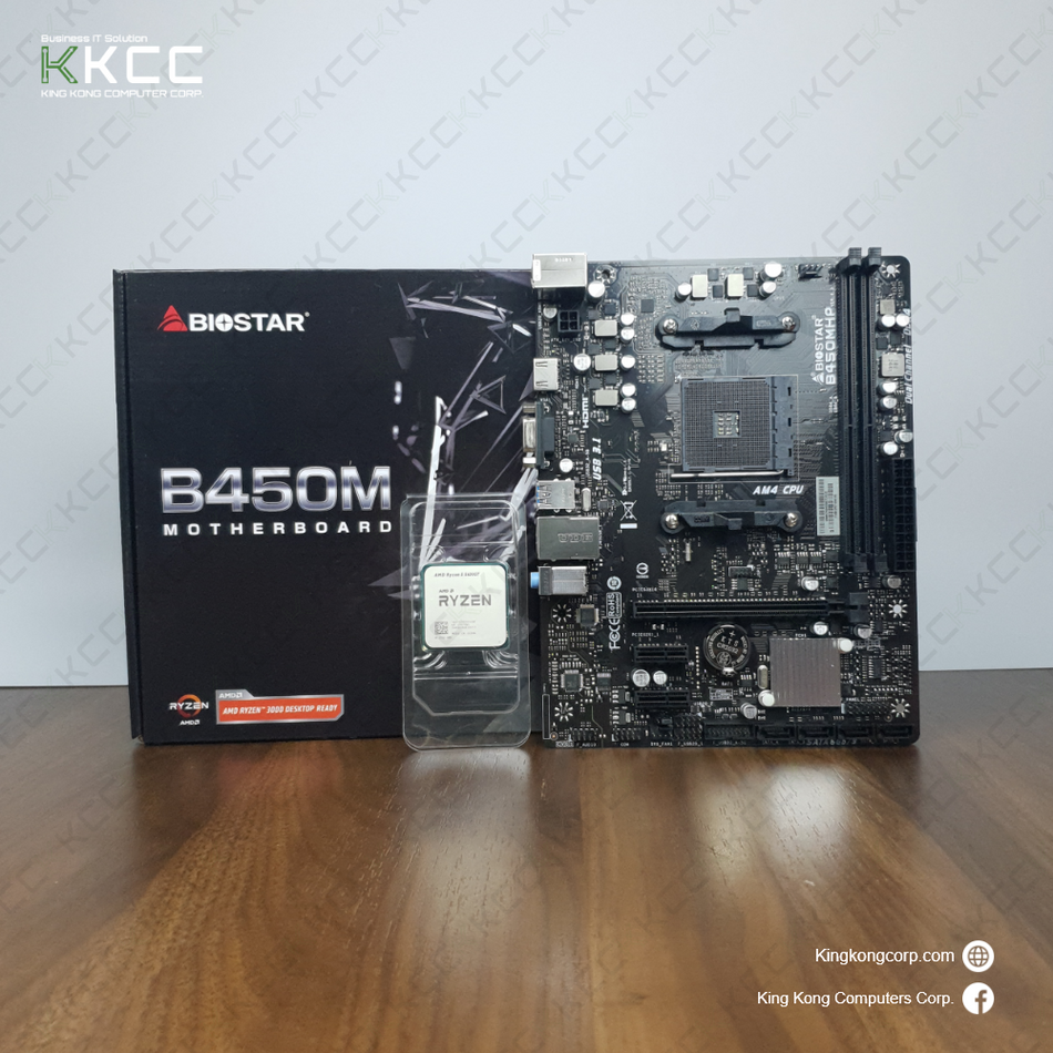 BIOSTAR B450MHP MOTHERBOARD + AMD RYZEN 5 5600GT PROCESSOR BUNDLE