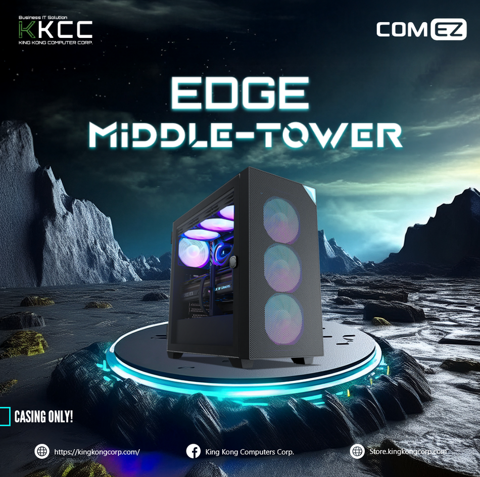 COM EZ EDGE CASE | MIDDLE-TOWER | STANDARD ATX | E-ATX | ATX | MICRO-ATX | MINI-ITX | 7EA (BRANDNEW)