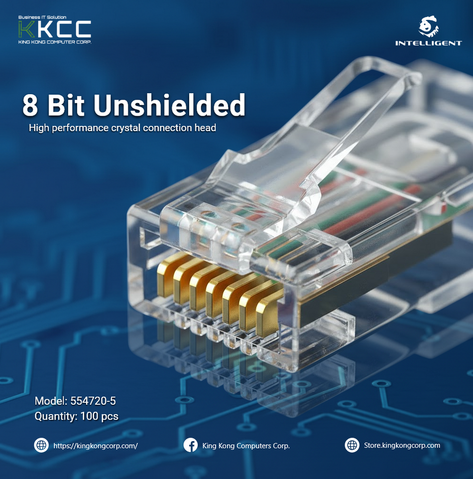 INTELLIGENT - RJ45 | 554720-5 MODEL | 8 BIT UNSHIELDED | 100 QTY