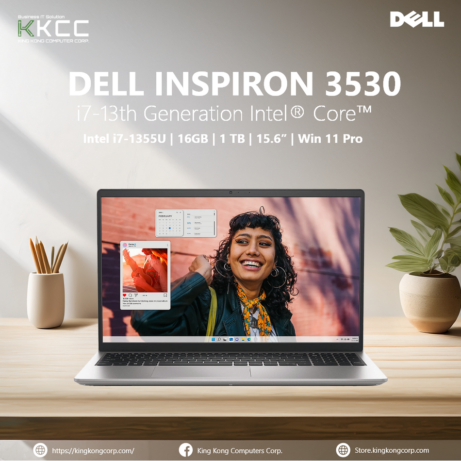 DELL INSPIRON 3530 | i7-13TH GEN | 16GB | 1TB | Win11 Pro | 15.6"