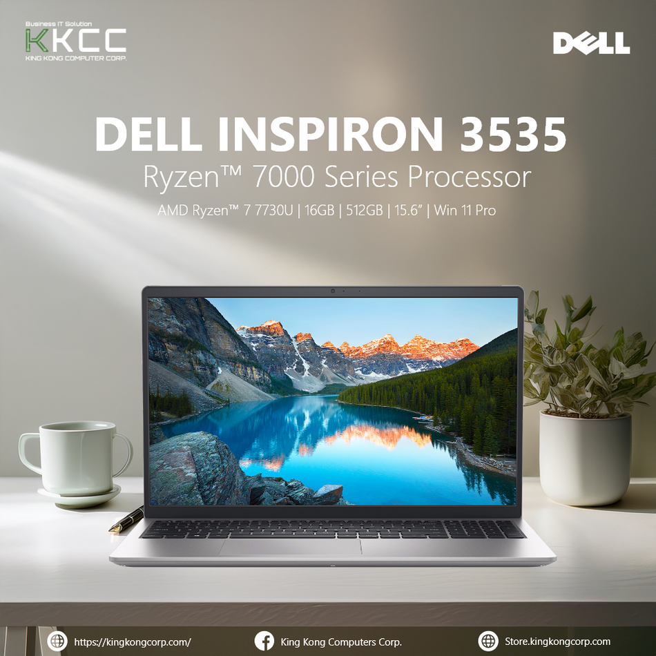 DELL INSPIRON 3535 | Ryzen 7-7730U | 16GB | 512GB SSD | Win 11 Pro | 15.6"