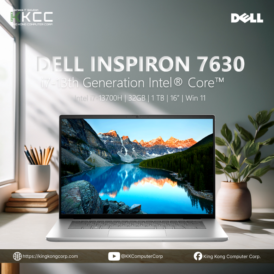 DELL INSPIRON 7630 | INTEL I7-13TH GEN | 32GB | 1TB SSD | WIN 11 PRO | 16"