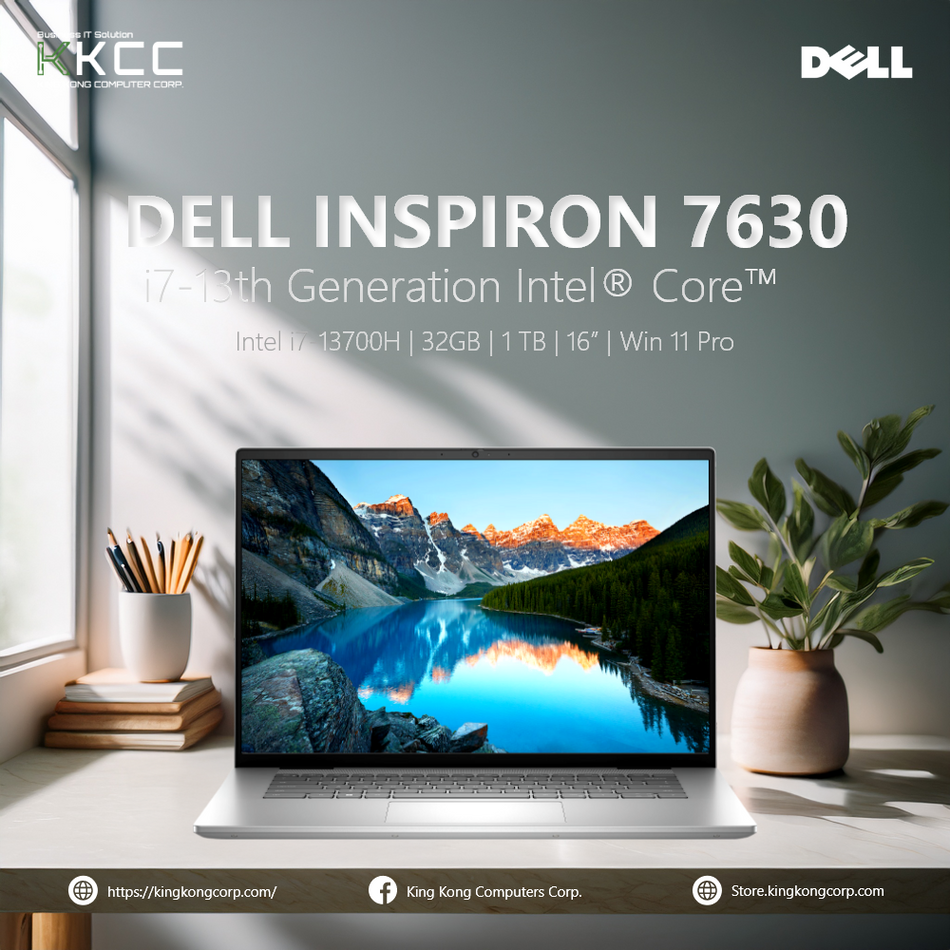 DELL INSPIRON 7630 | INTEL I7-13TH GEN | 32GB | 1TB SSD | WIN 11 PRO | 16"