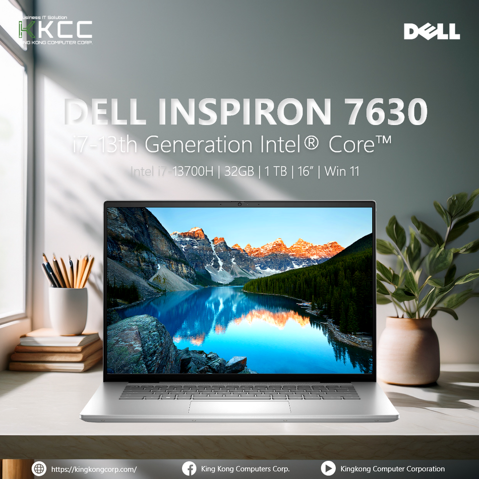 DELL INSPIRON 7630 | INTEL I7-13TH GEN | 32GB | 1TB SSD | WIN 11 PRO | 16"