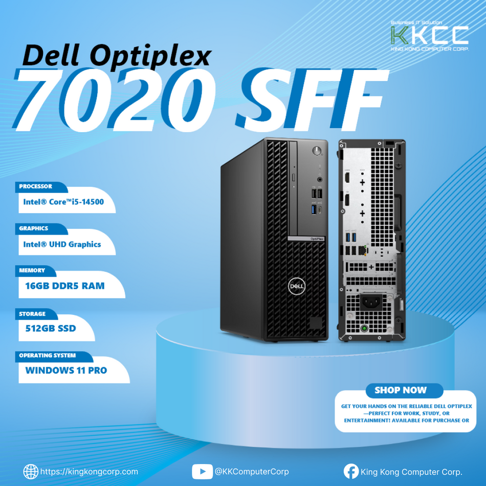 DELL OPTIPLEX SFF 7020 | INTEL CORE I5-14500 | 512GB | 16GB DDR5 | WIN 11 PRO