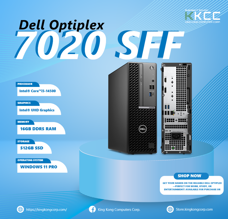 DELL OPTIPLEX SFF 7020 | INTEL CORE I5-14500 | 512GB | 16GB DDR5 | WIN 11 PRO