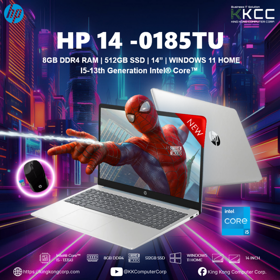 HP 14-0185TU | INTEL CORE I5-1335U | 512GB | 8GB DDR4 | WIN 11 HOME