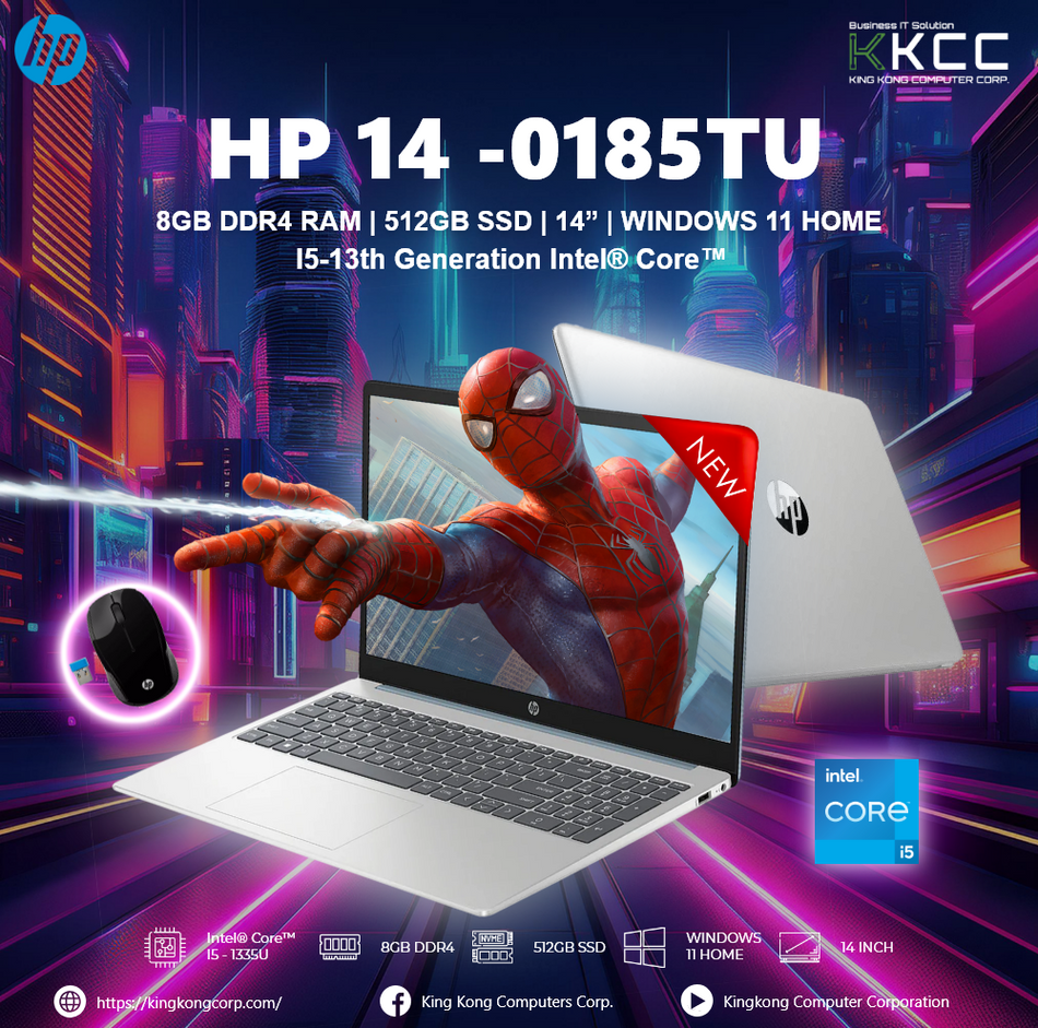 HP 14-0185TU | INTEL CORE I5-1335U | 512GB | 8GB DDR4 | WIN 11 HOME