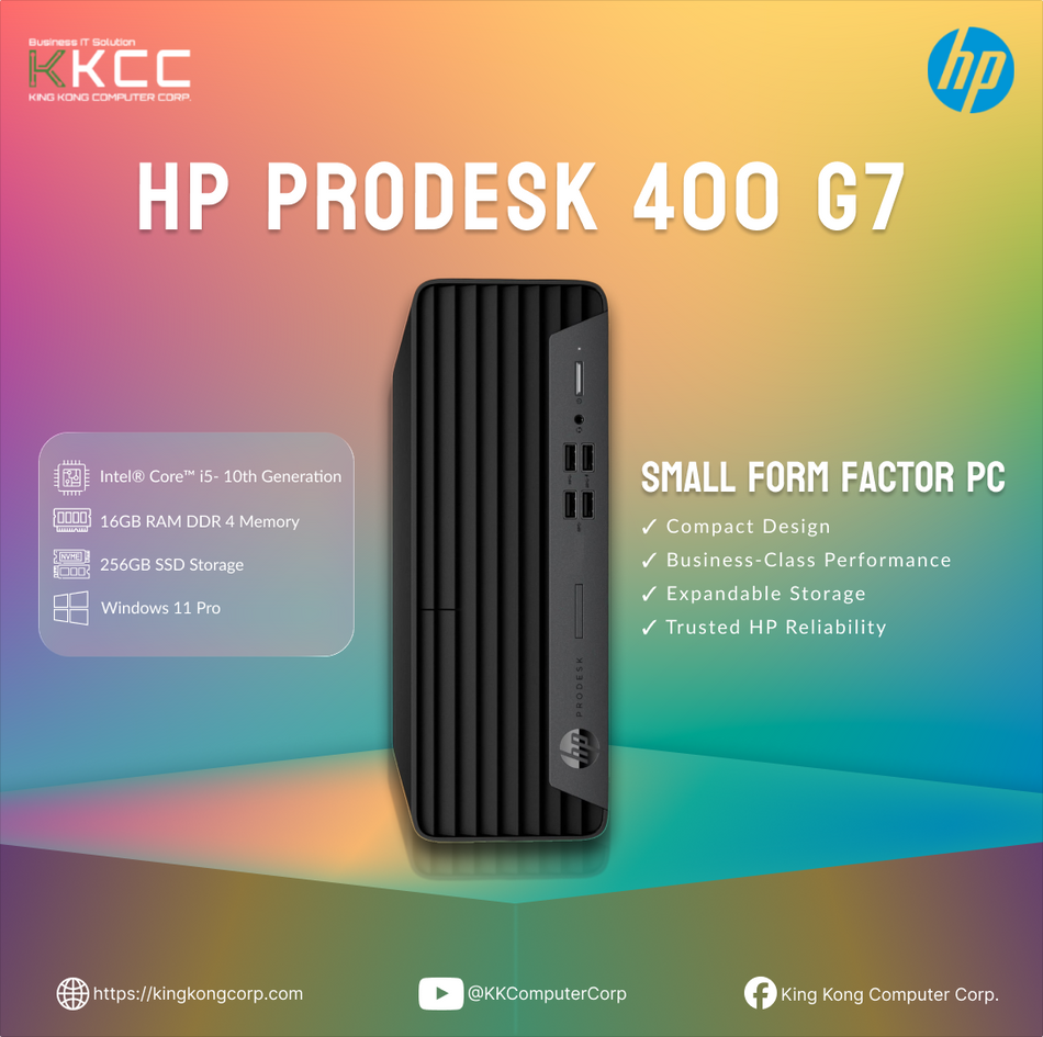 HP PRODESK 400 G7 | INTEL CORE i5 10TH GENERATION | 16GB RAM DDR 4 | 256 GB SSD | WINWOWS 11 PRO (SLIGHTLY USED)