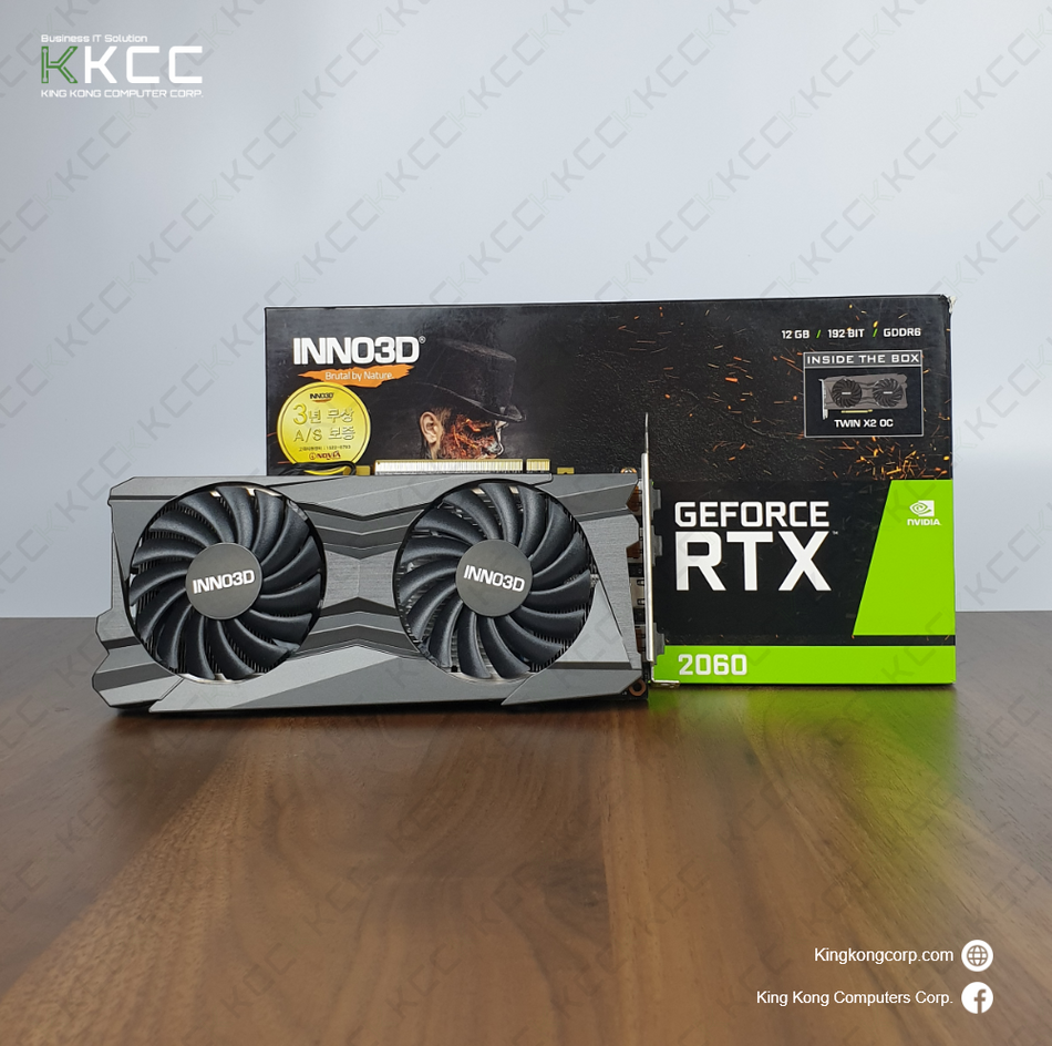 INNO3D GEFORCE RTX 2060 (TWIN X2 OC) | 12GB GDDR6 | HDMI 2.0b | Display Port 1.4 | ( SLIGHTLY USED)