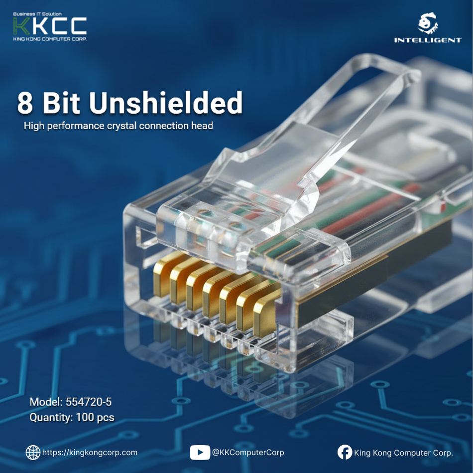 INTELLIGENT - RJ45 | 554720-5 MODEL | 8 BIT UNSHIELDED | 100 QTY