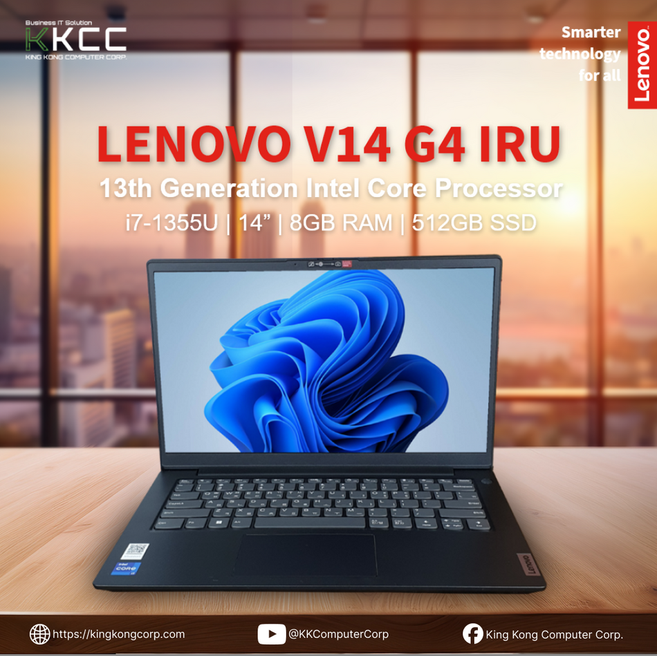 LENOVO V14 G4 IRU | 13th Gen Intel core i7-1355U | 14" | 8GB RAM | 512GB SSD