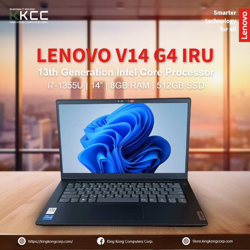 LENOVO V14 G4 IRU | 13th Gen Intel core i7-1355U | 14" | 8GB RAM | 512GB SSD