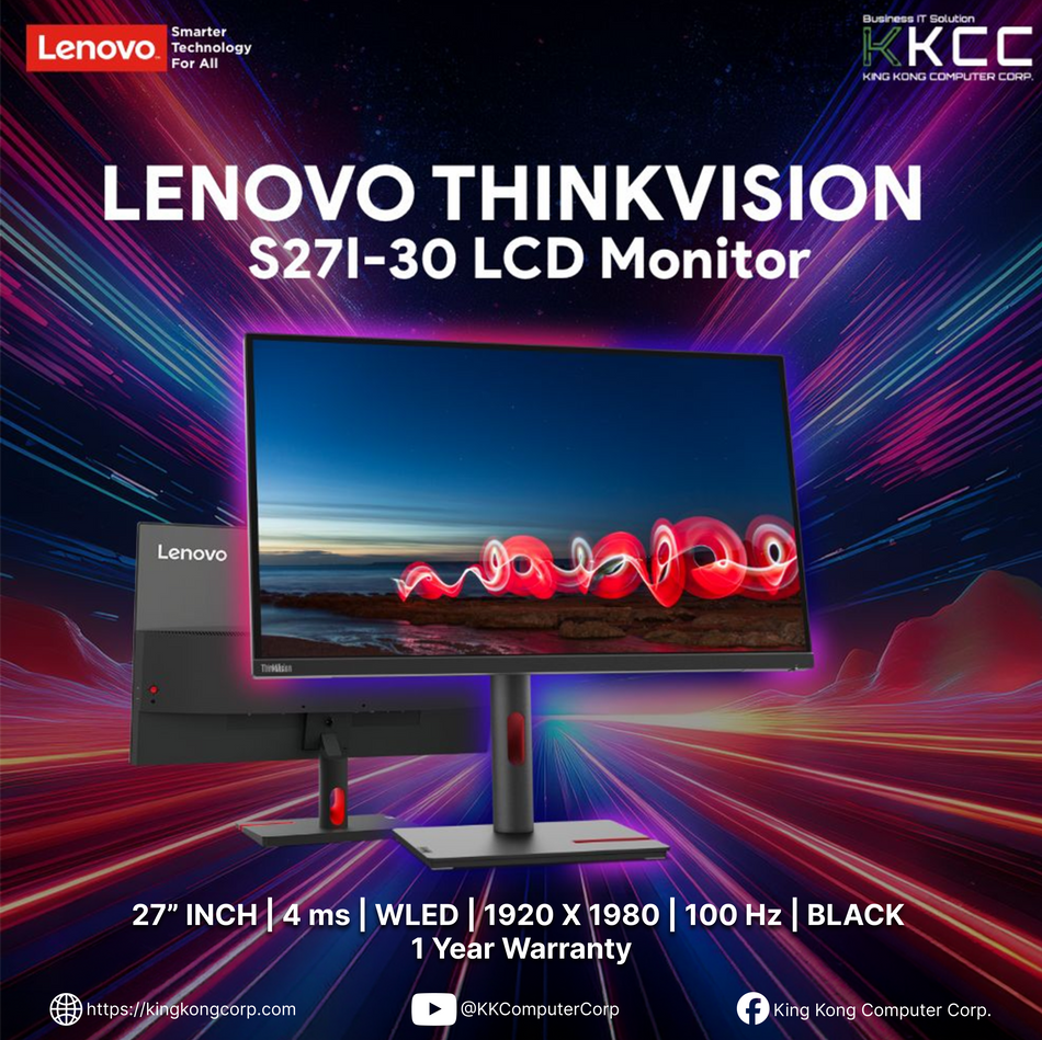 LENOVO THINKVISION S27I | 27 " | WLED | 100 Hz