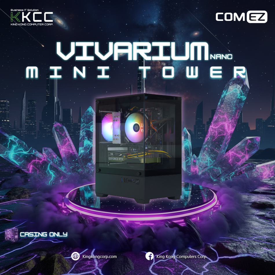 COM EZ CASE | VIVARIUM NANO MINI TOWER | MICRO-ATX | MINI ATX | 4EA (BRAND NEW)